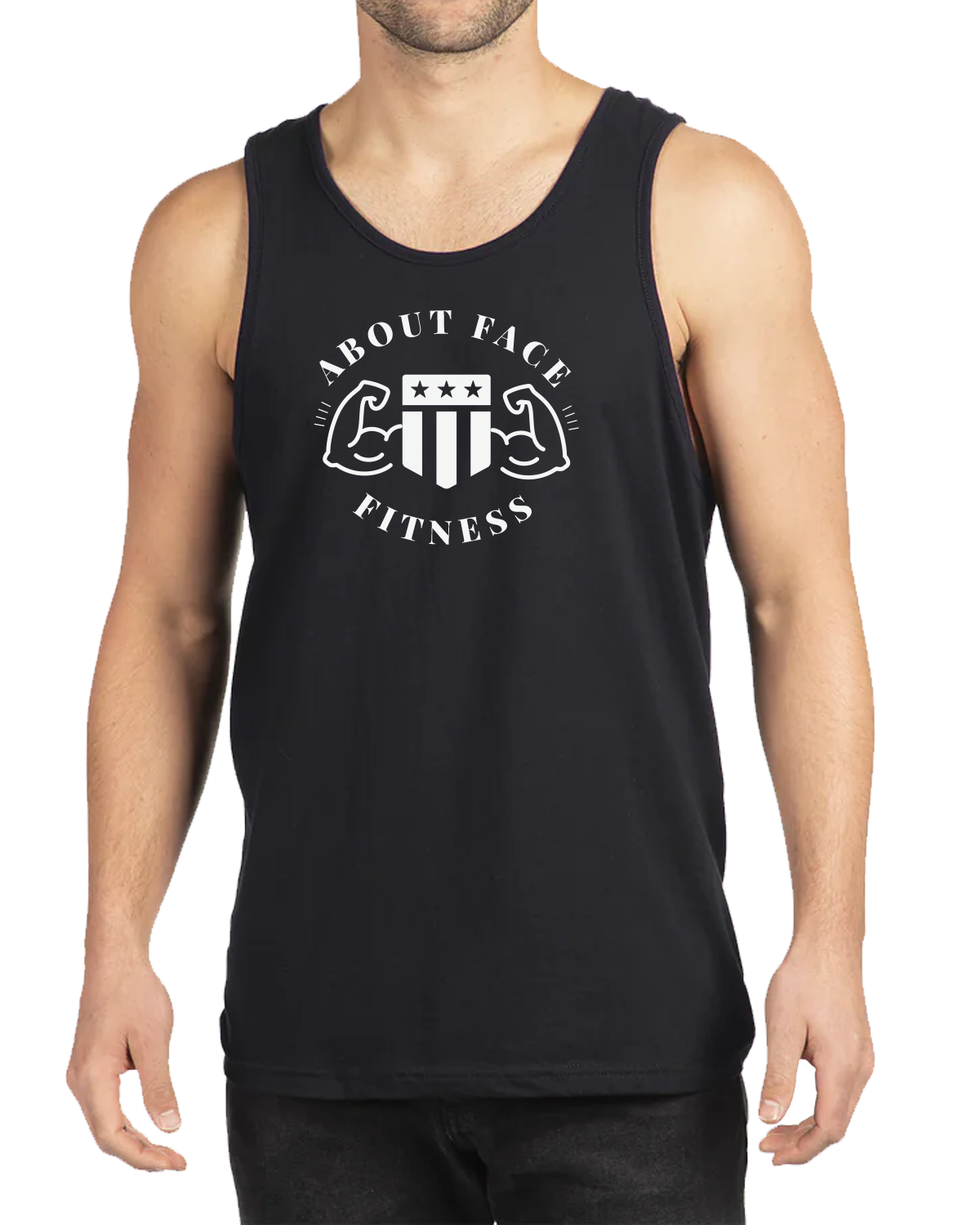 Men's About Face Black Tank