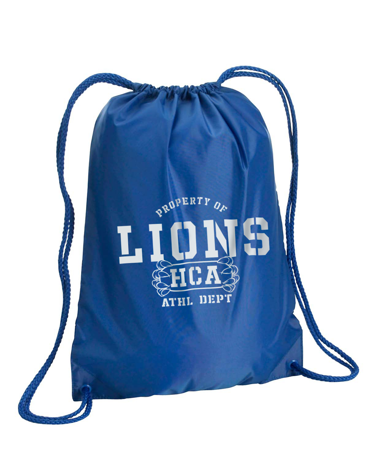 HCA Lions Property Of Drawstring Backpack