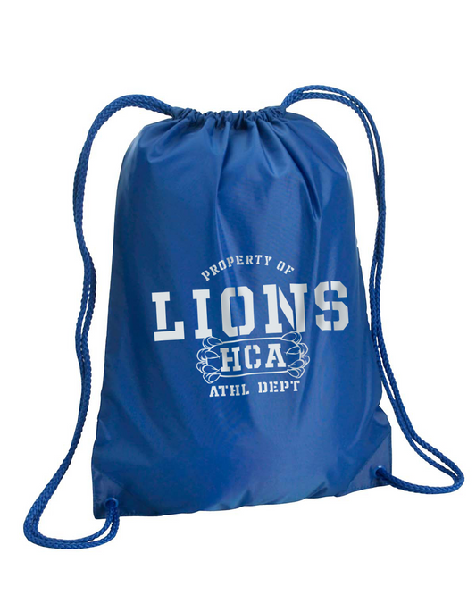 HCA Lions Property Of Drawstring Backpack