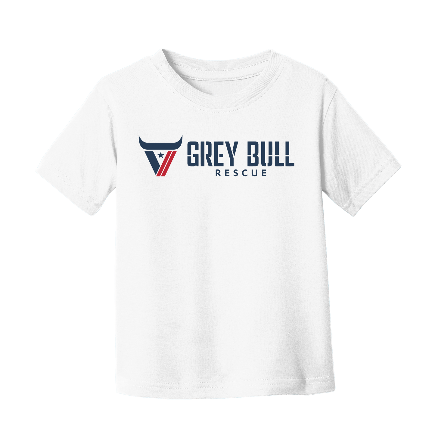 Grey Bull White Toddler Tee