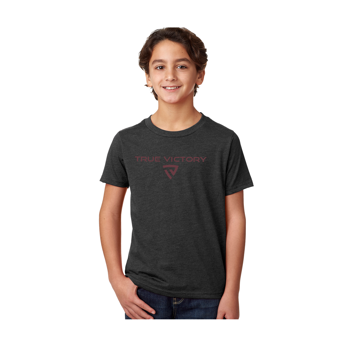 Youth Victorious Charcoal Tee