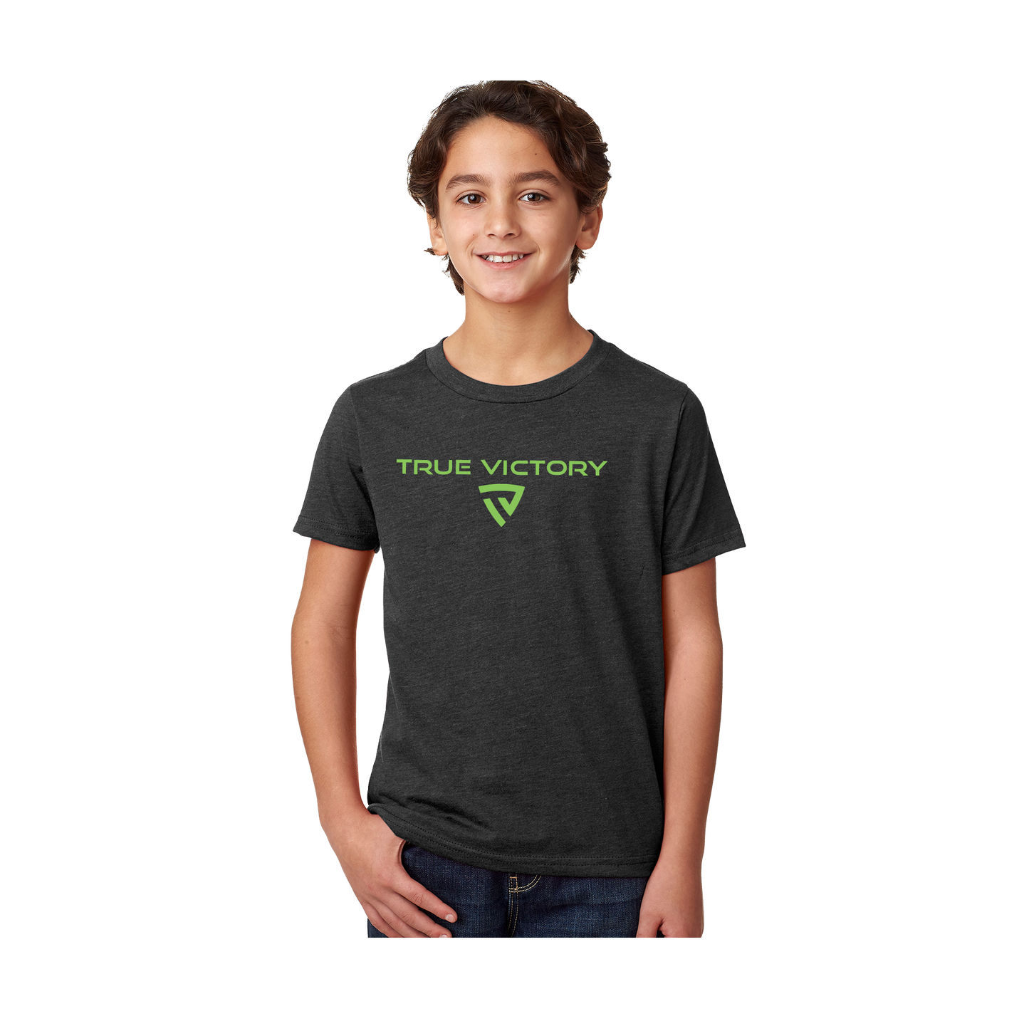 Youth Victorious Charcoal Tee