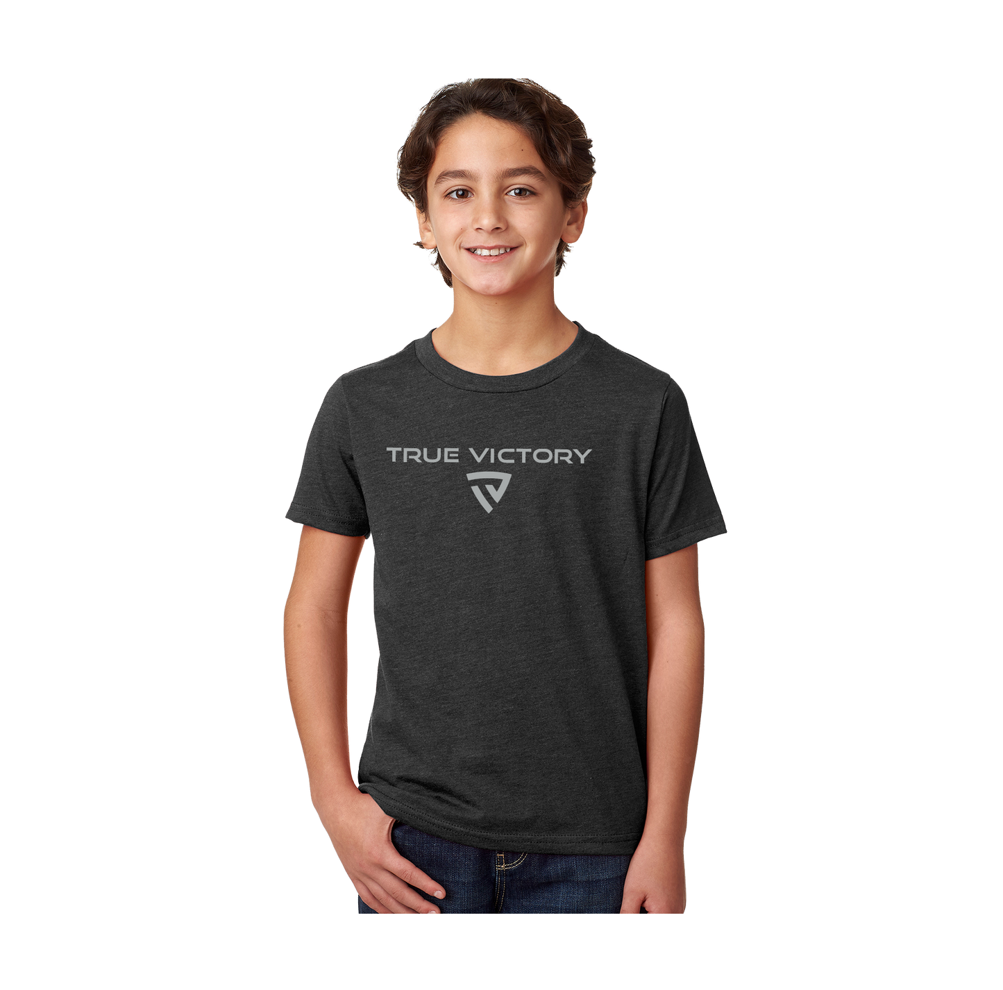 Youth Victorious Charcoal Tee