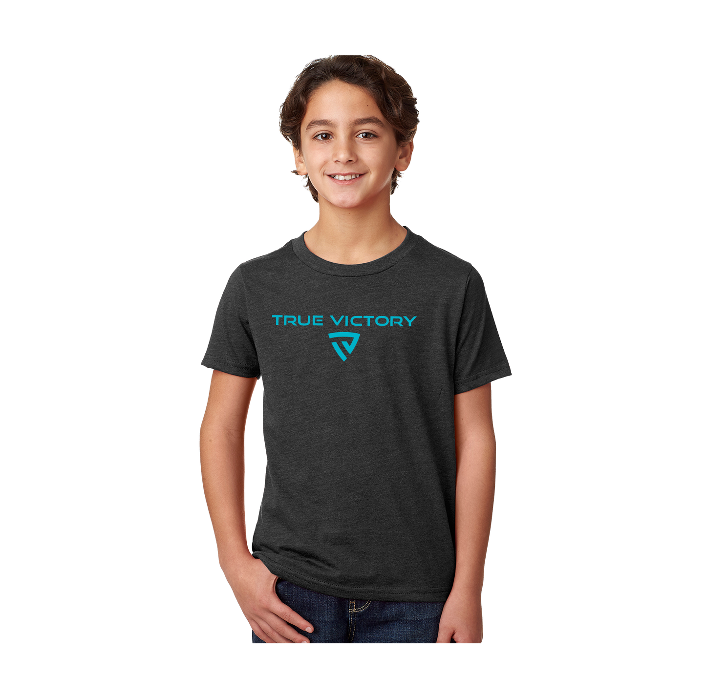 Youth Victorious Charcoal Tee