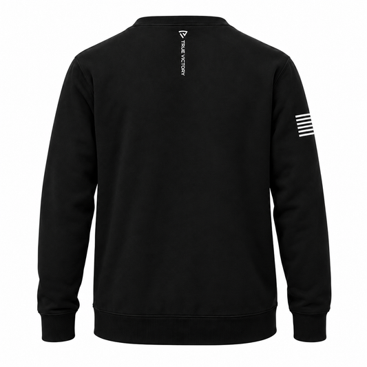 TotalForce+ Script Crewneck — black back, small True Victory nape drip