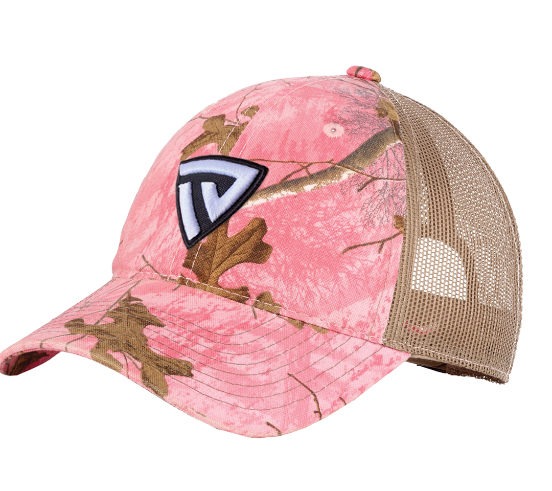 Victoria secret camo trucker top hat