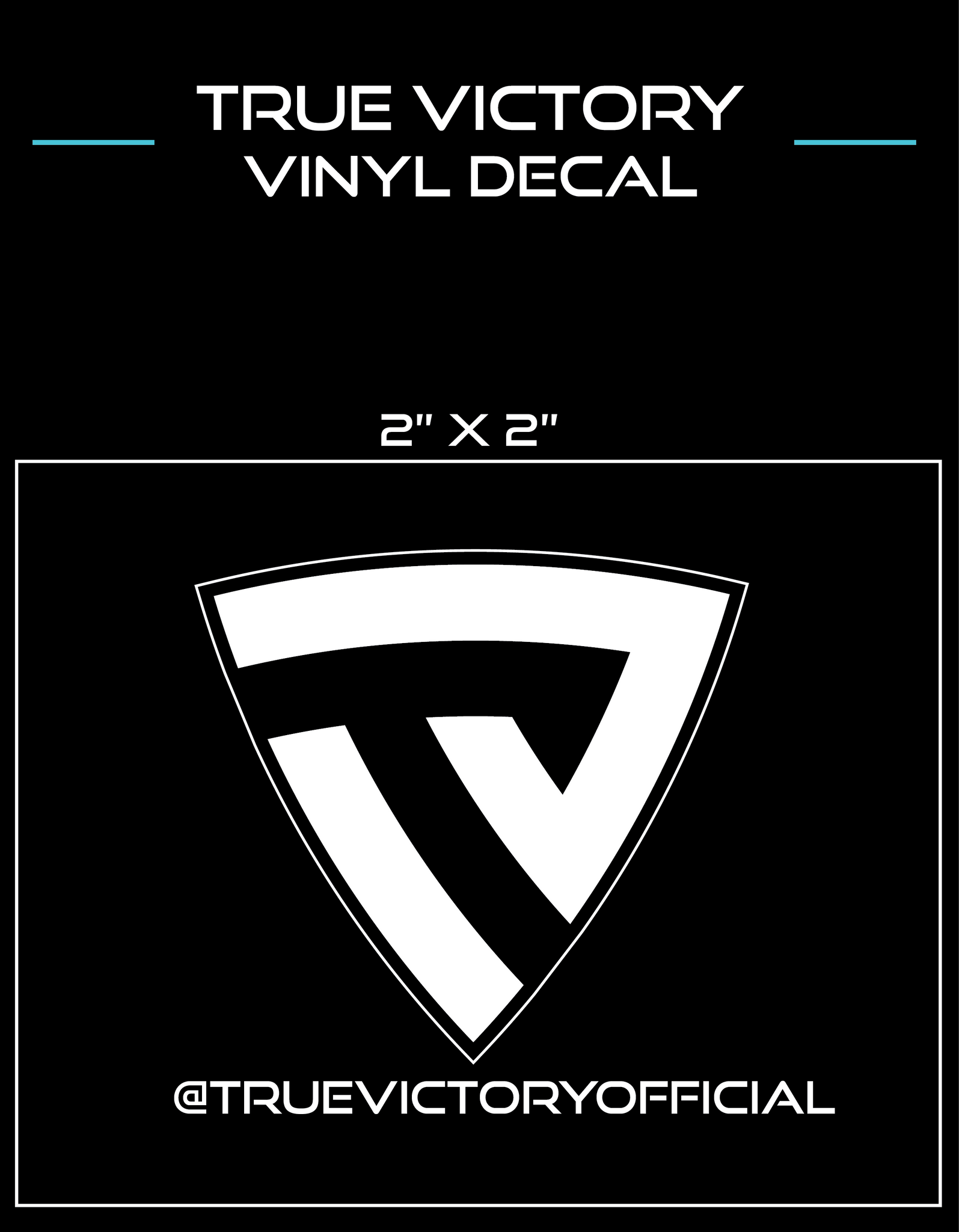 True Victory 2" x 2" Vinyl Decal
