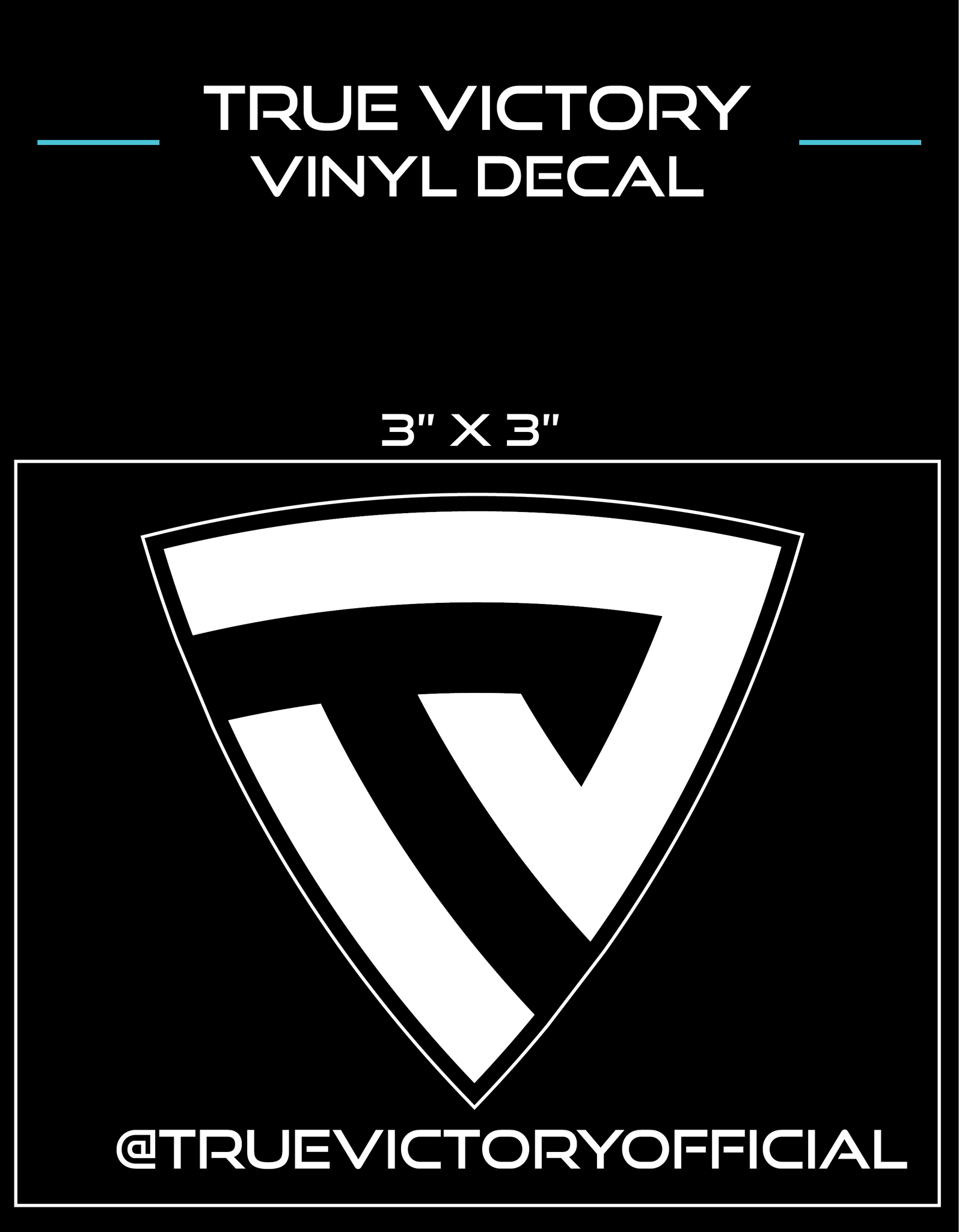 True Victory 3" x 3" Vinyl Decal