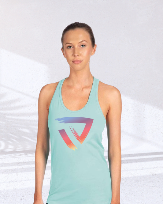 Women's Built for Battle Painted Sunset Racerback Tank