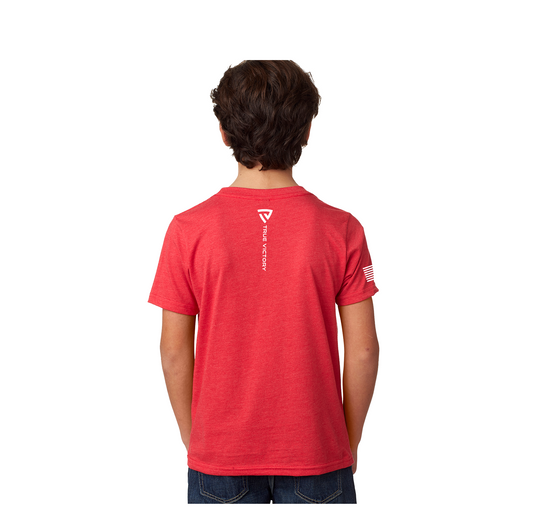 Youth Five & Thrive Red Tee