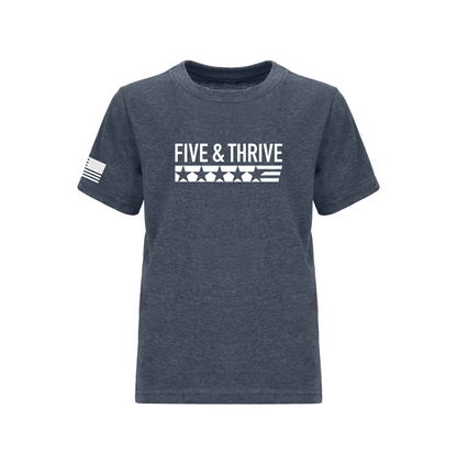 Youth Five & Thrive Midnight Navy Tee