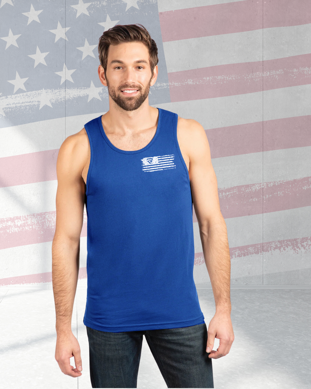 Men's Red White & True Tank
