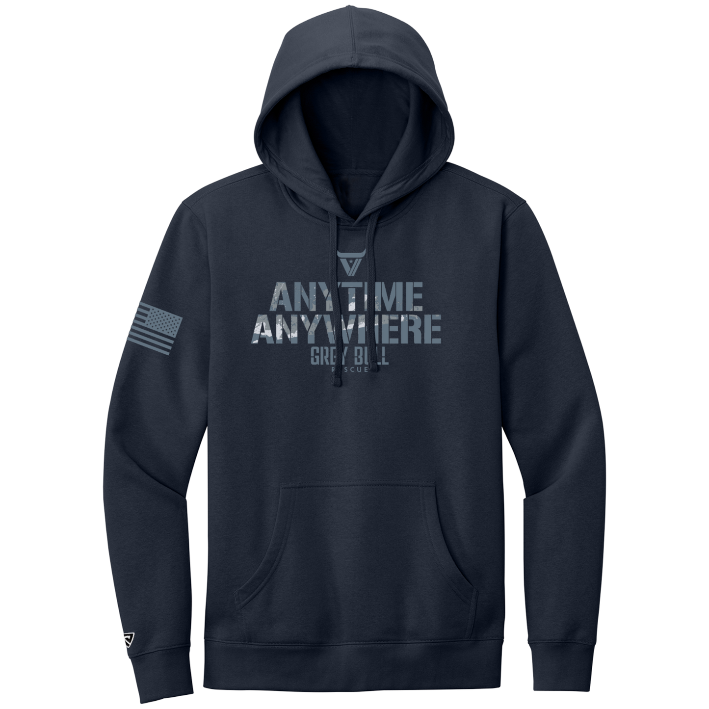 Grey Bull Rescue Anytime Camo Navy Hoodie