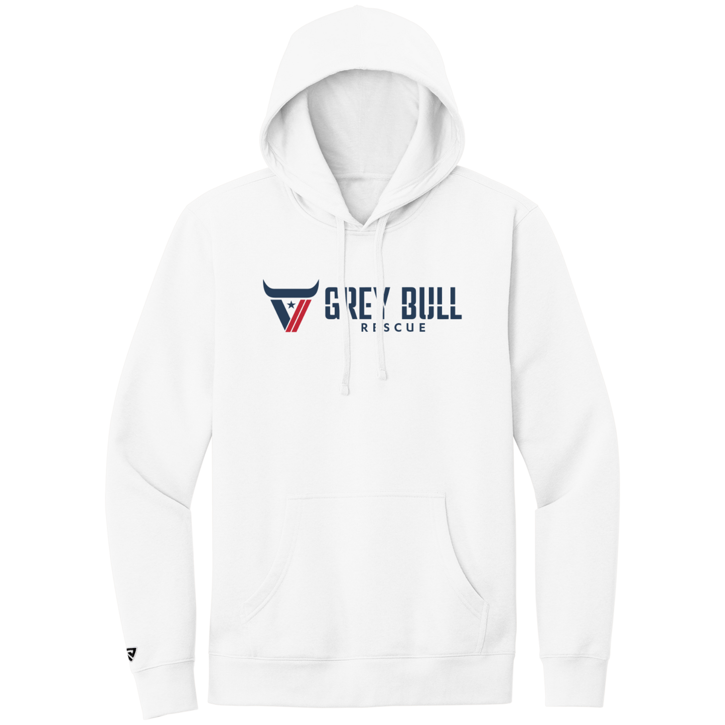 Grey Bull Rescue White Hoodie