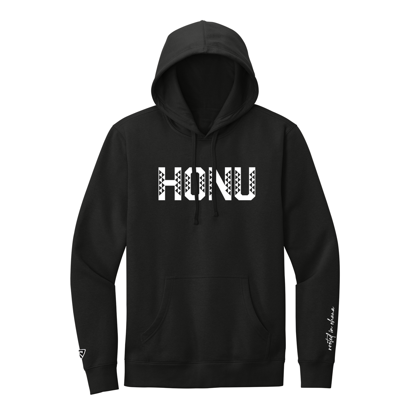 Honu Volleyball Tribal Black Hoodie