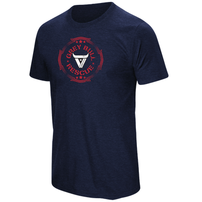 Grey Bull Rescue Built for Rescue Navy Tee