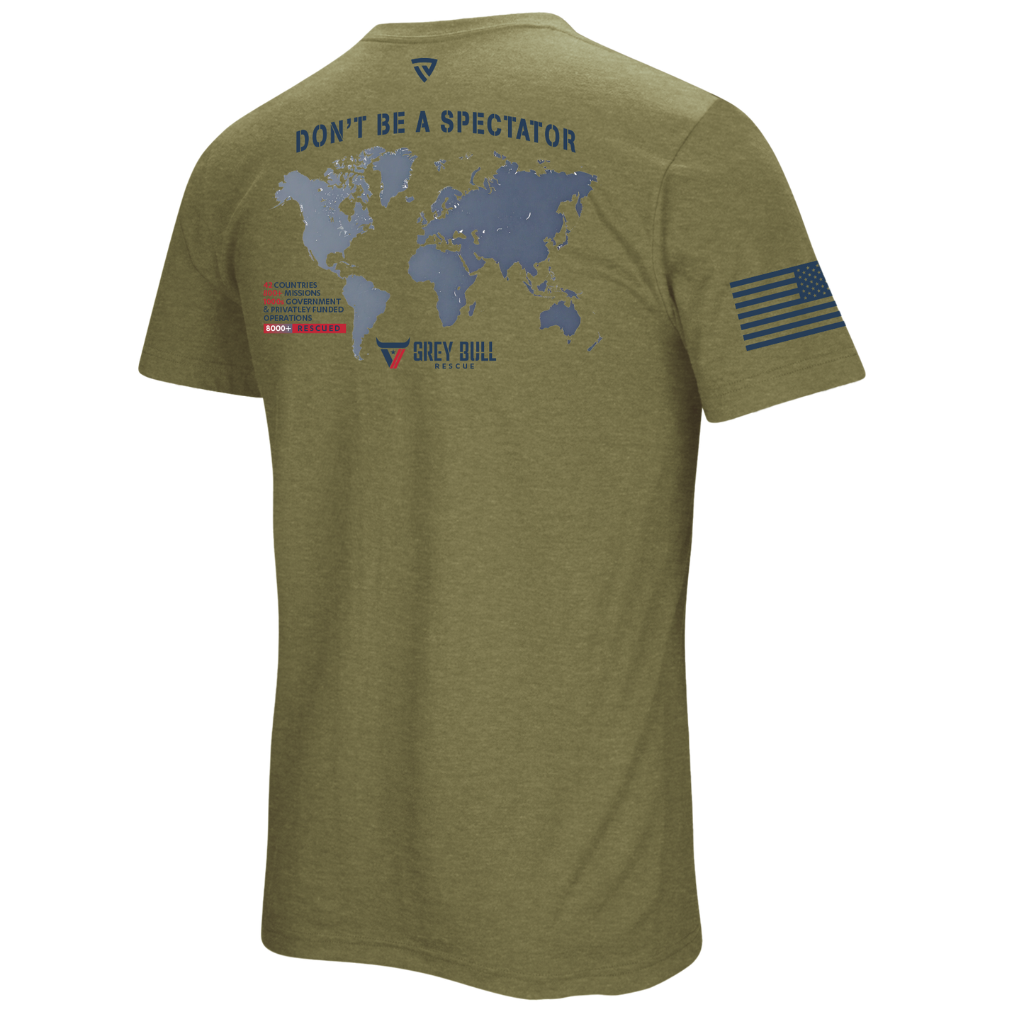 Grey Bull Rescue No Spectators Tee