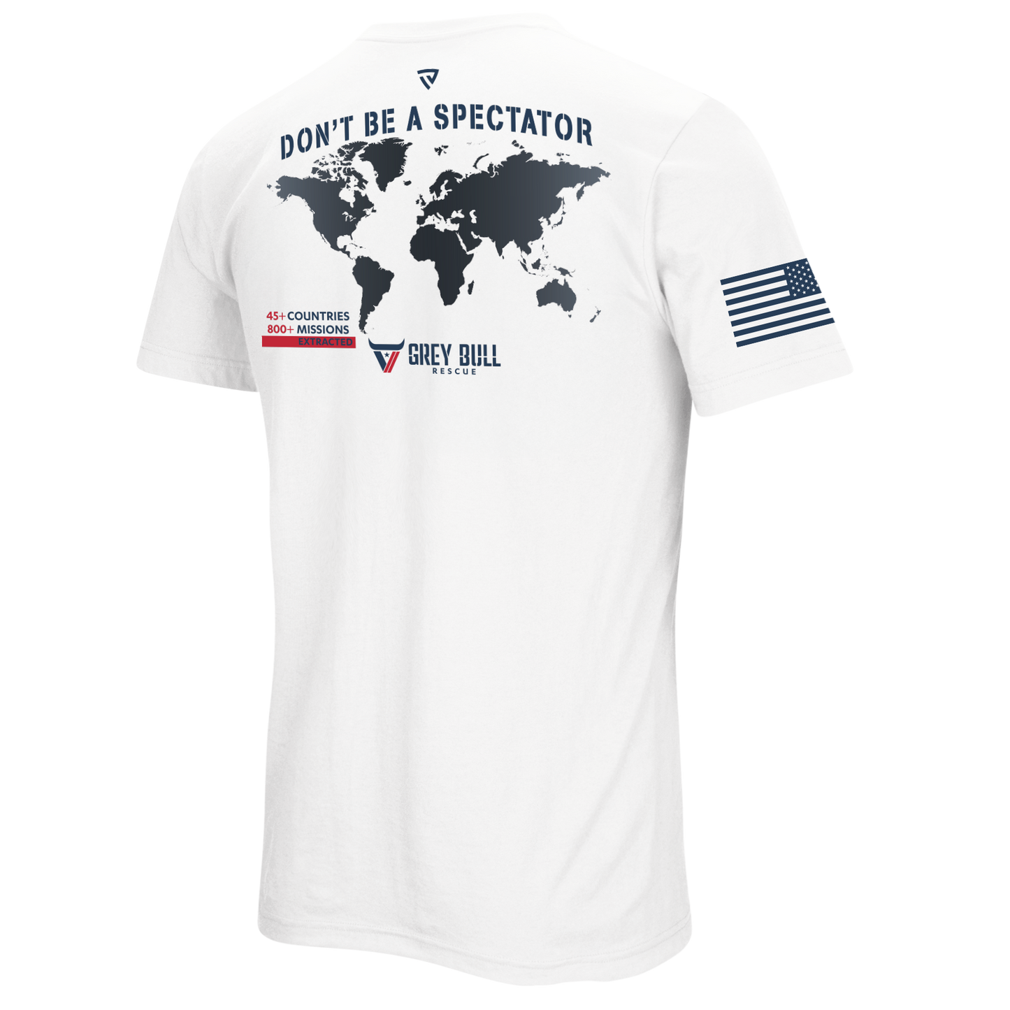 Grey Bull Rescue No Spectators White Tee