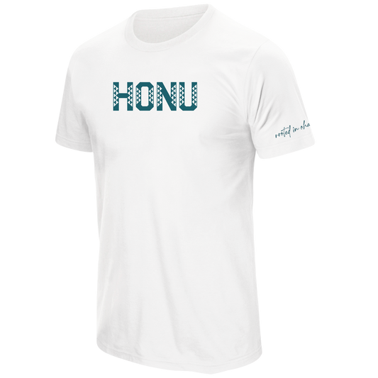 Honu Volleyball Tribal White Tee