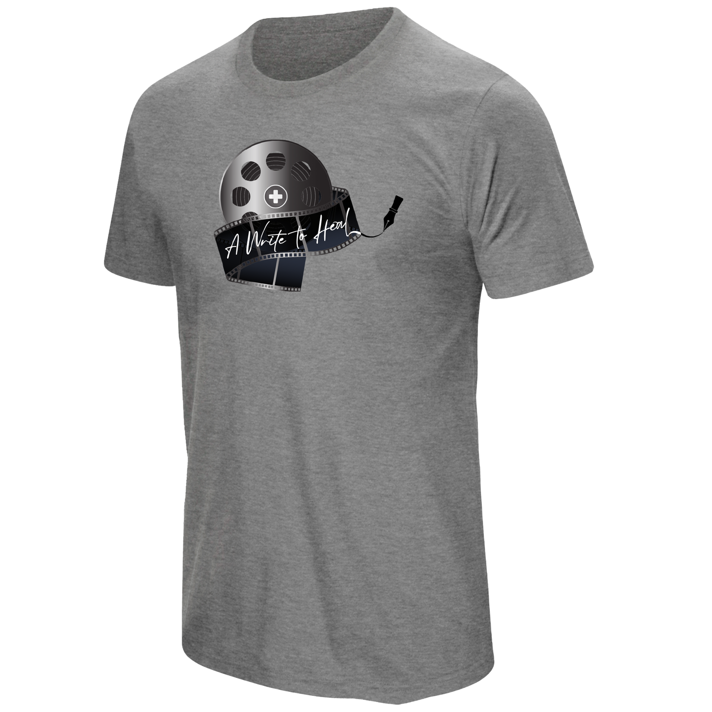A Write to Heal Dark Heather Gray Tee