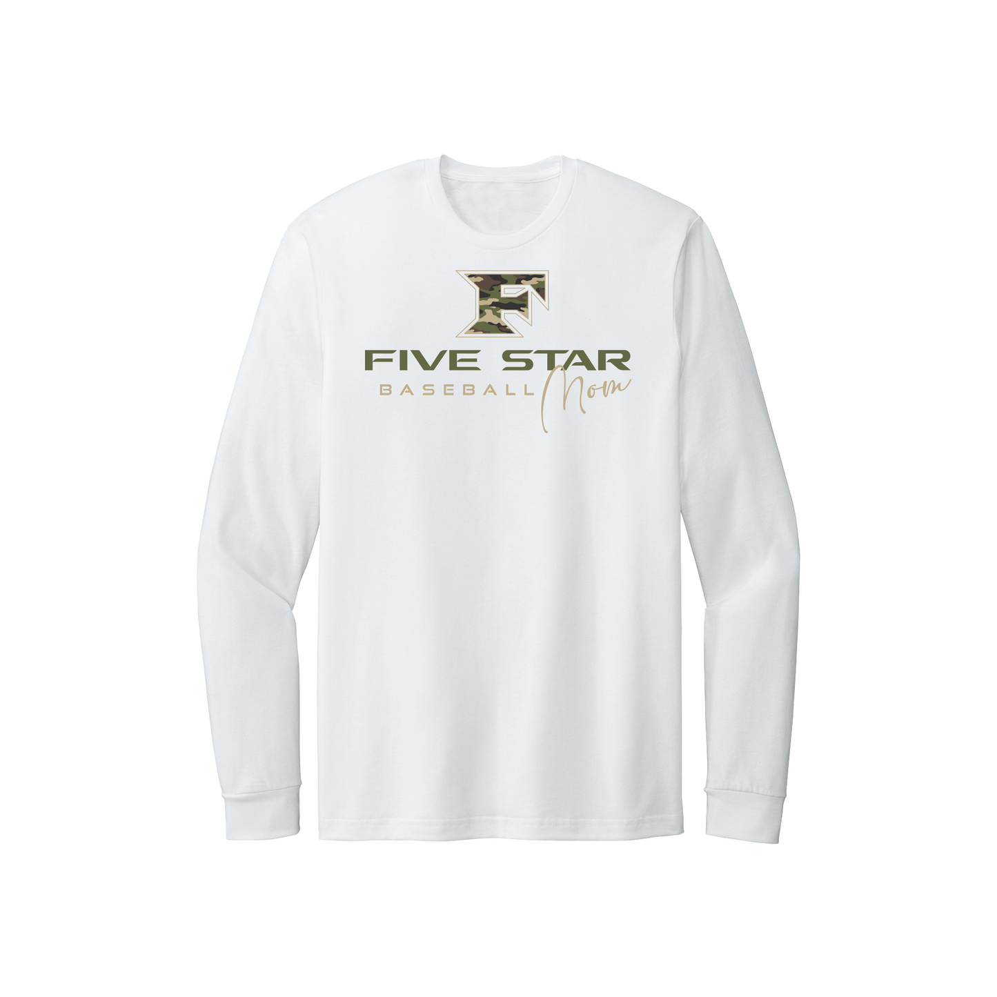 Five Star Baseball Camo (Mom) Long Sleeve Tee