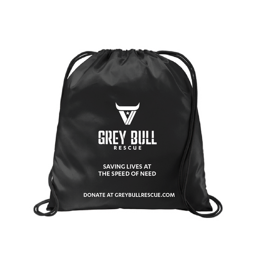 Grey Bull Rescue Drawstring Bag