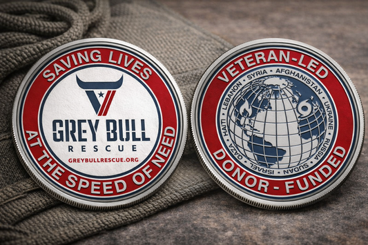 Grey Bull Challenge Coin