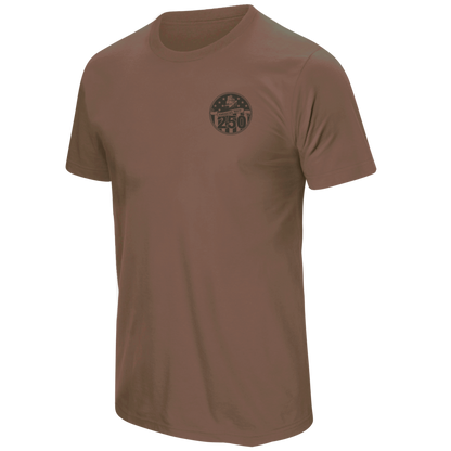 Navy 250th Birthday Coyote Brown Tee