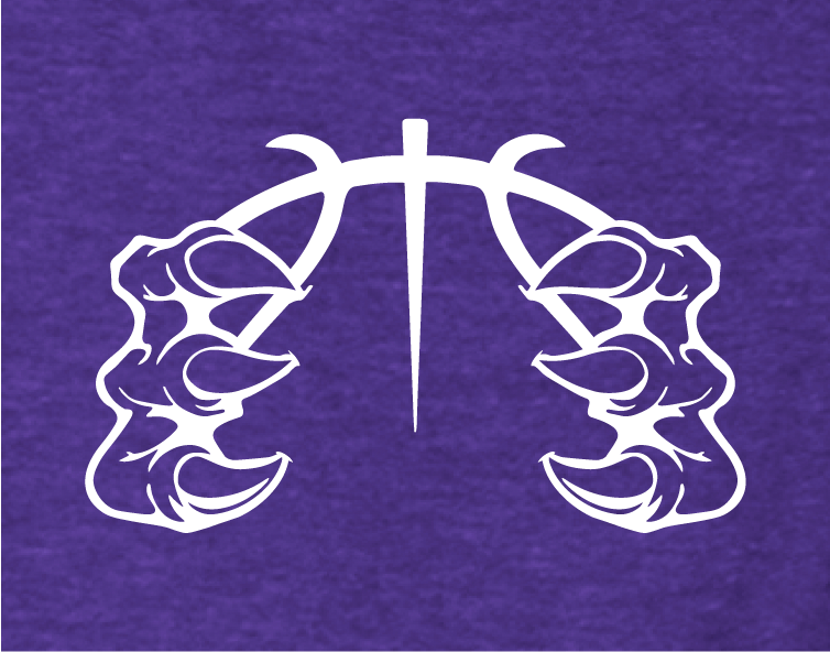 FHS Go Hawks Purple Basketball Tee