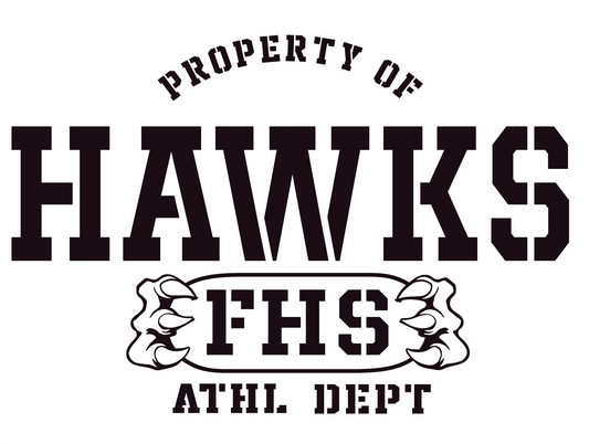 FHS Hawks Drawstring White Backpack