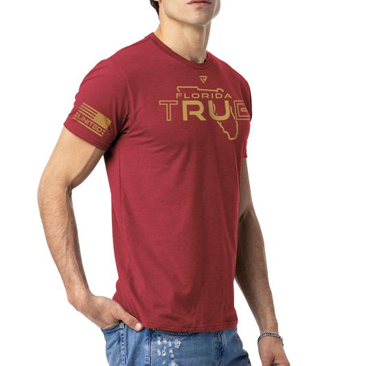Men's RU TRUE Florida Garnet & Gold United Tee