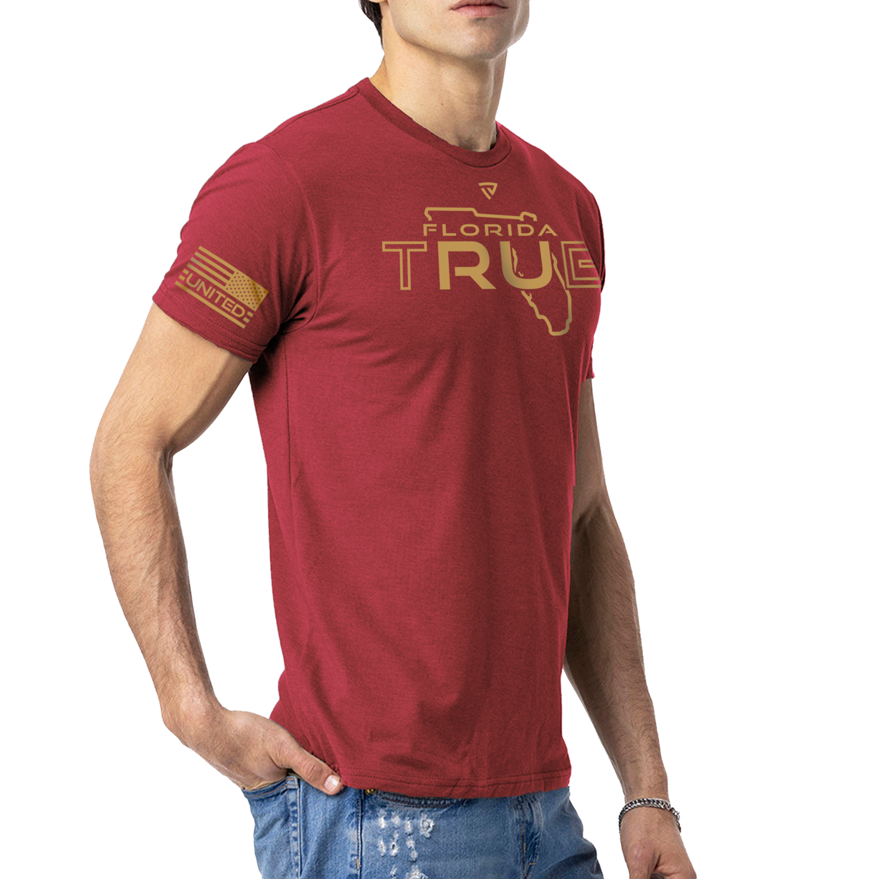 Men's RU TRUE Florida Garnet & Gold United Tee