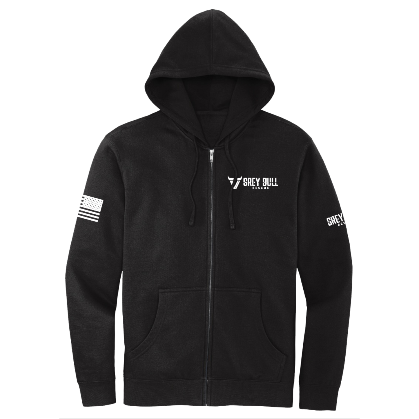 Grey Bull Rescue Full Zip Hoodie