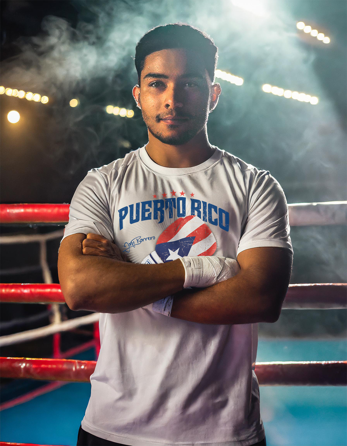 Joey Borrero PR TKO Signature Series White Tee