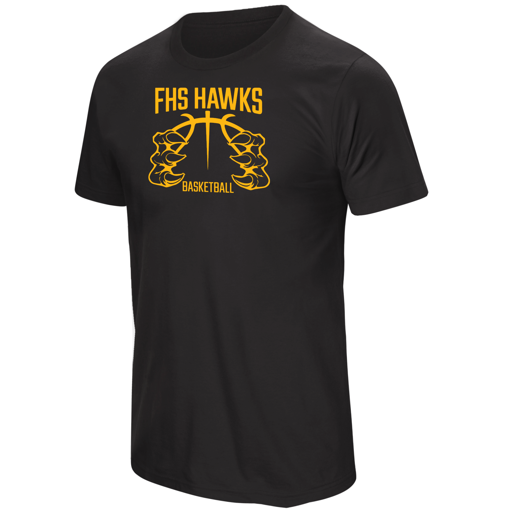 FHS Hawks Basketball Talon Black Tee