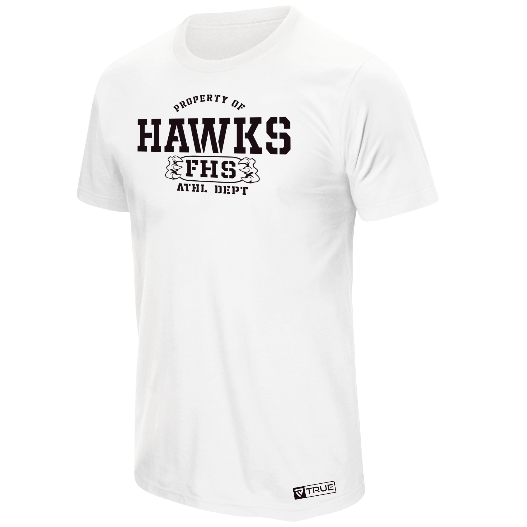 Property Of FHS Hawks White Tee