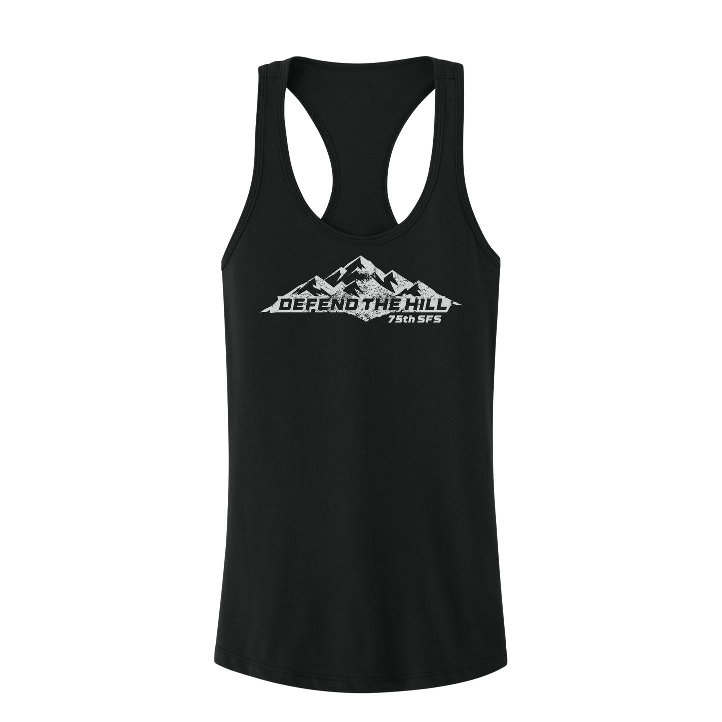 Women's 75 SFS Black Racerback Tank
