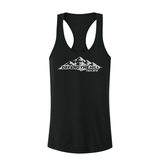 Women's 75 SFS Black Racerback Tank