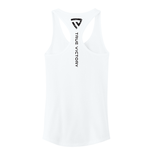 Women's 75 SFS White Racerback Tank