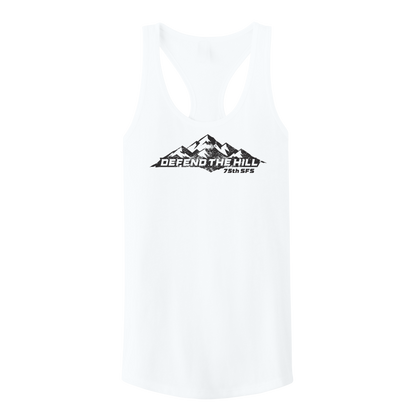 Women's 75 SFS White Racerback Tank