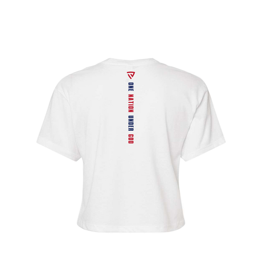 Trench Women's One Nation Under God Crop Top