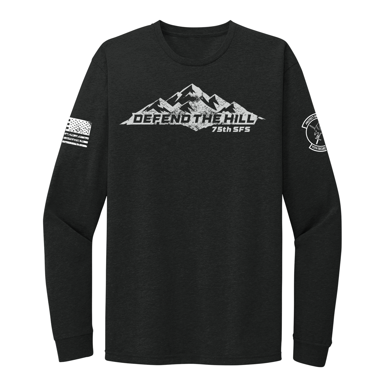 75 SFS Black Long Sleeve Tee