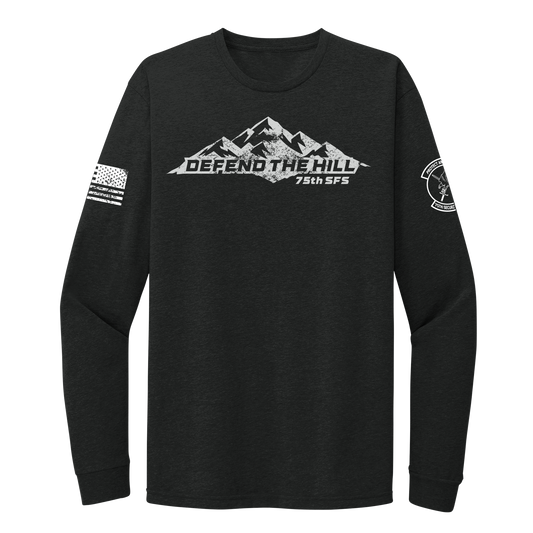 75 SFS Black Long Sleeve Tee