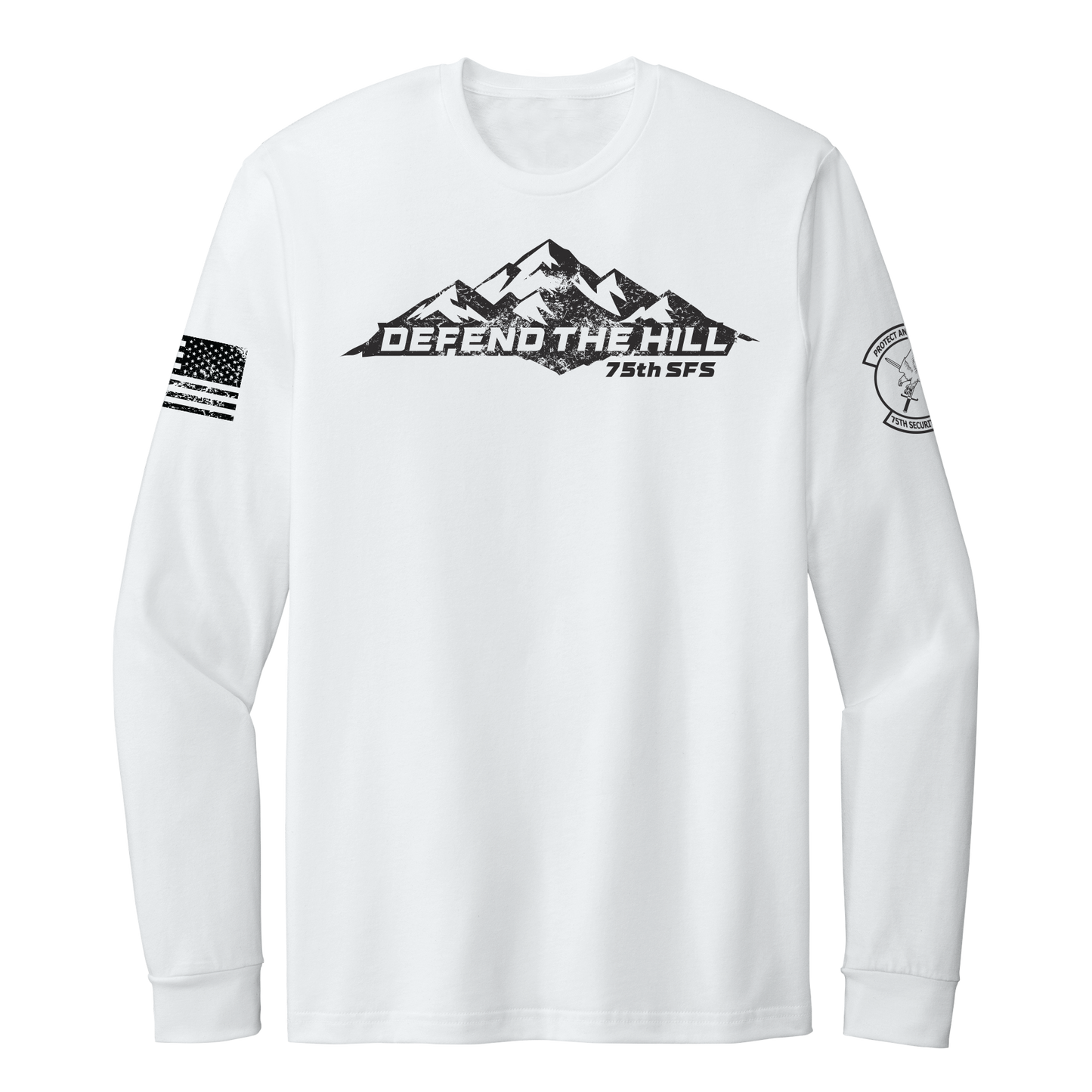75 SFS White Long Sleeve Tee