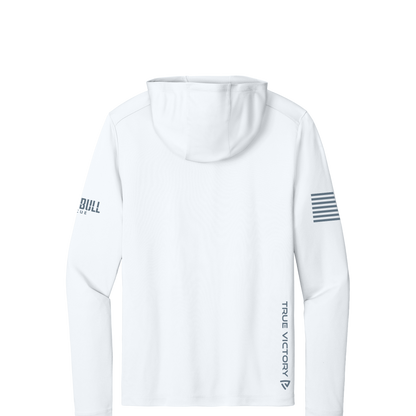 Grey Bull Rescue Anytime White Long Sleeve Fishing Tee