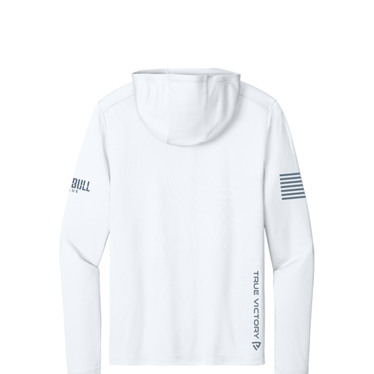 Grey Bull Rescue Anytime White Long Sleeve Fishing Tee