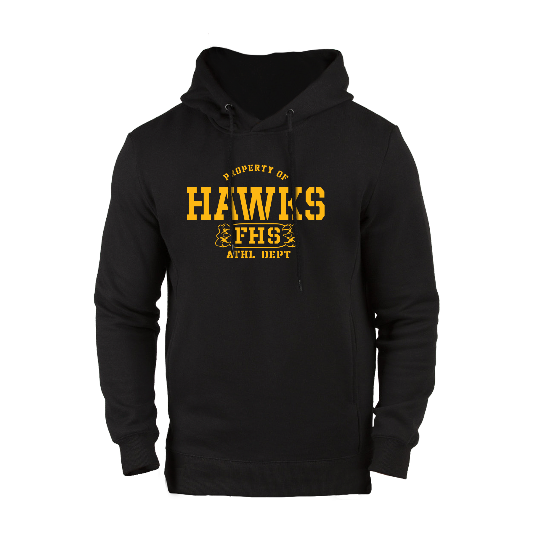 Property Of FHS Hawks Black Hoodie