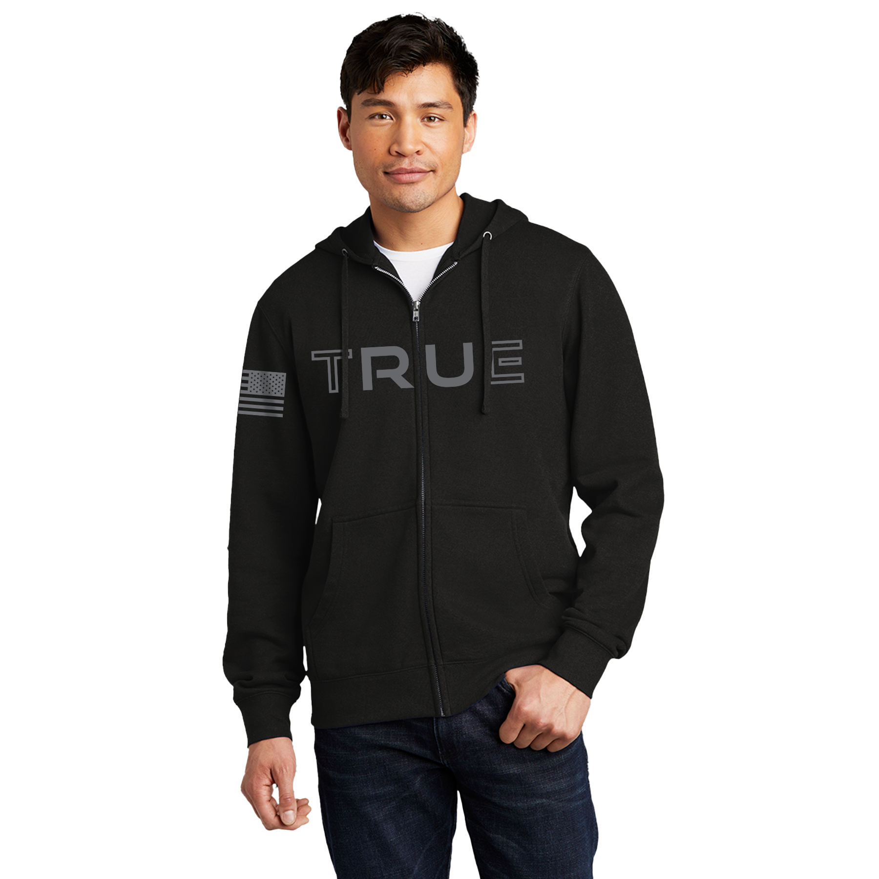 RU True Black Full Zip Hoodie