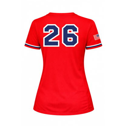 Vibe Red Jersey Top