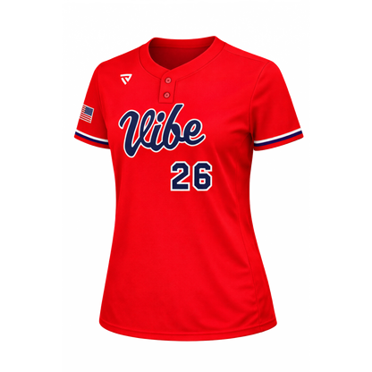Vibe Red Jersey Top